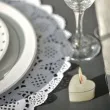 swieczka serce tealight biala santex 4 szt