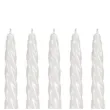 swieczka spiralna stozkowa biala perlowa ravi 10 szt