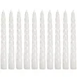 swieczka spiralna stozkowa biala perlowa ravi 10 szt