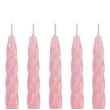 swieczka spiralna stozkowa blado rozowa ravi 10 szt