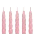 swieczka spiralna stozkowa blado rozowa ravi 10 szt