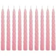 swieczka spiralna stozkowa blado rozowa ravi 10 szt