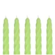 swieczka spiralna stozkowa blado zielona ravi 10 szt