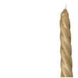 swieczka spiralna stozkowa brazowo szara z brokatem ravi 2 szt