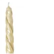 swieczka spiralna stozkowa kremowa z brokatem ravi 2 szt