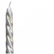 swieczka spiralna stozkowa srebrna z brokatem ravi 2 szt