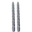 swieczka spiralna stozkowa szara z brokatem ravi 2 szt