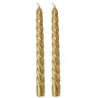 swieczka spiralna stozkowa zlota blysk z brokatem ravi 2 szt