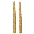 swieczka spiralna stozkowa zlota mat z brokatem ravi 2 szt