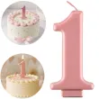 swieczka tortowa cyfra 1 rozowe zloto resegold metaliczna metalik cyfra liczba na tort