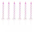 swieczki classic paski rozowe amscan 6 3 cm 24 szt