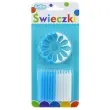 swieczki classic proste mix niebieski 6 cm 24 szt