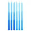 swieczki na tort cieniowane godan niebieskie 6 szt