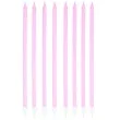 swieczki na tort classic dlugie rozowy partypal 8 szt