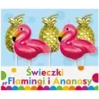 swieczki na tort flamingi i ananasy godan 5 szt