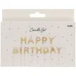 swieczki na tort happy birthday pale pastels zloty folat 13 szt