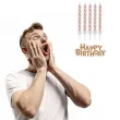 swieczki na tort happy birthday zakrecone rozowe zloto godan 8 cm 16 szt