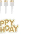 swieczki na tort happy birthday zakrecone zloty godan 8 cm 16 szt