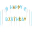 swieczki na tort happy birthday zestaw niebieski partypal