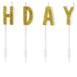 swieczki na tort happy birthday zloty 2 5cm 1 op 13 szt