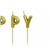 swieczki na tort happy birthday zloty partydeco 7 cm 13 szt