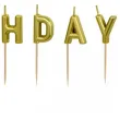 swieczki na tort happy birthday zloty partydeco 7 cm 13 szt