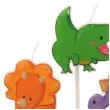 swieczki na tort happy dinozaur kolorowe dekora 6 szt
