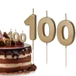 swieczki na tort liczba 100 zloty 4 5 cm 2 szt