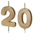 swieczki na tort liczba 20 zloty 4 5 cm 2 szt