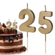 swieczki na tort liczba 25 zloty 4 5 cm 2 szt