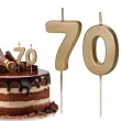 swieczki na tort liczba 70 zloty 4 5 cm 2 szt