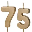 swieczki na tort liczba 75 zloty 4 5 cm 2 szt