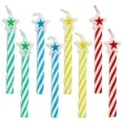swieczki na tort paski i gwiazdki mix amscan 6 cm 8 szt