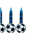 swieczki na tort pilka nozna niebieskie givi 5 szt