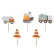 swieczki na tort pojazdy budowlane partydeco 4 5 cm 5 szt