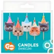 swieczki pikery kotki w czapeczkach godan 5 szt
