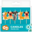 swieczki pikery psy wesole mix godan 7 5 cm 5 szt