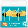 swieczki pikery pszczolki plastry miodu zolte godan 7 5 cm 5 szt