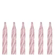 swieczki tortowe spiralne rozowe 6cm godan 12 szt