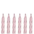 swieczki tortowe spiralne rozowe 6cm godan 12 szt