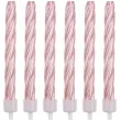 swieczki tortowe spiralne rozowe 6cm godan 12 szt