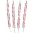 swieczki tortowe spiralne rozowe 6cm godan 12 szt