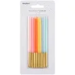 swieczki urodzinowe classic pastelowe zlote partydeco 14 cm 10 szt