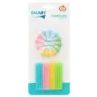 swieczki urodzinowe pastelowy mix z podstawkami godan 6 cm 12 szt
