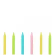 swieczki urodzinowe pastelowy mix z podstawkami godan 6 cm 12 szt