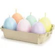 swieczki wielkanoc pastelowe jajka mix partydeco 70 mm 6 szt