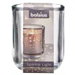 swiecznik sparkle light walec przezroczysty bolsius 8 cm
