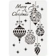 szablon dekoracyjny boze narodzenie merry christmas bombki aliga 17x26 cm