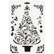 szablon dekoracyjny boze narodzenie wzorzysta choinka aliga 17x26 cm