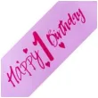 szarfa urodzinowa happy 1 birthday rozowy godan 40 cm